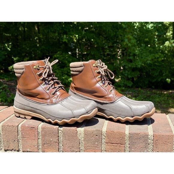Sperry Avenue Men\'s Duck Boots Size 11 M Brown/Grey Waterproof Worn Twice! main image 4